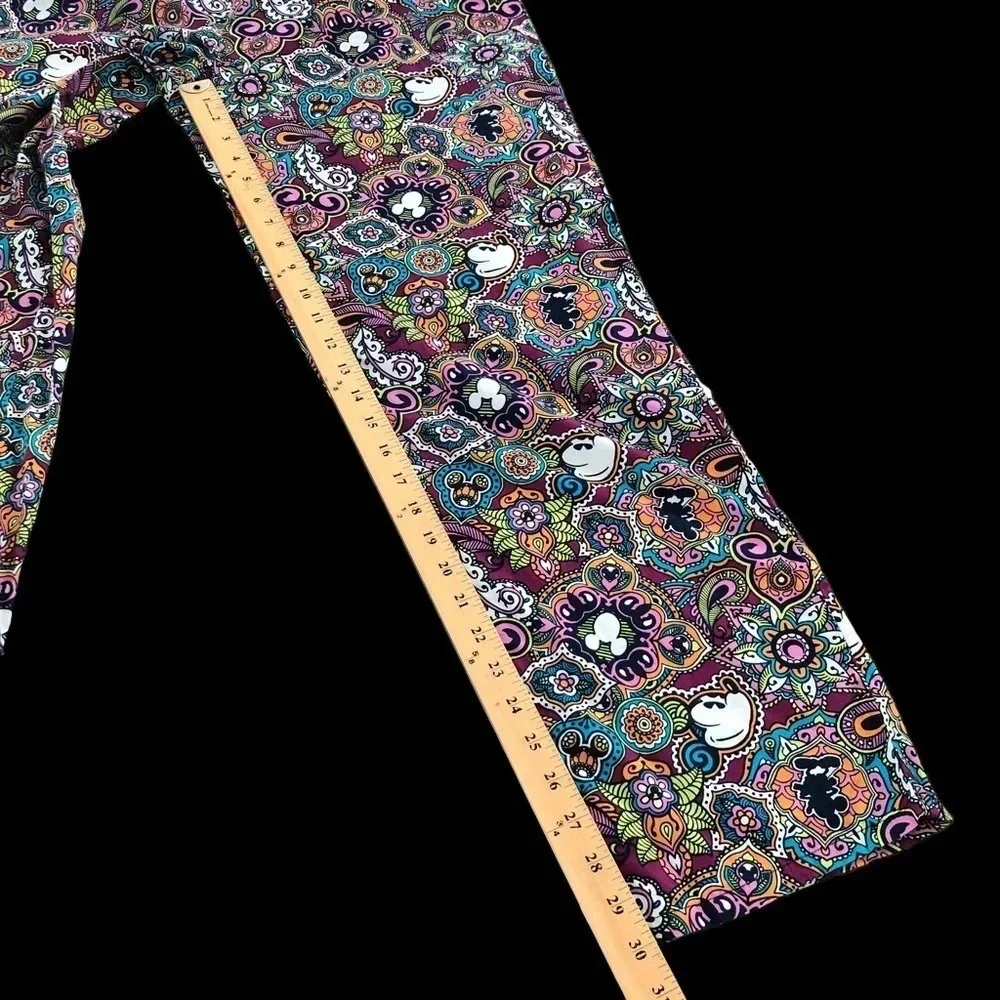 Disney Parks Womens US Large Purple‎ Paisley Hidden Mickey Lounge PJ Pants Mouse - Picture 3 of 6